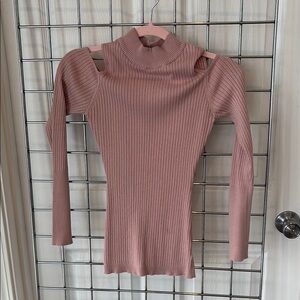 Say What? Blush Ribbed Knit Top